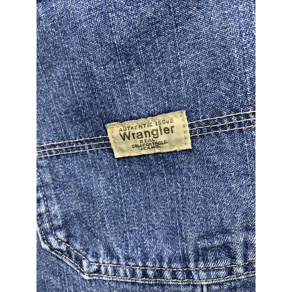 Vintage Wrangler Carpenter Shorts Mens Size 38 Relaxed Fit Hammer Loop Blue - Picture 2 of 16